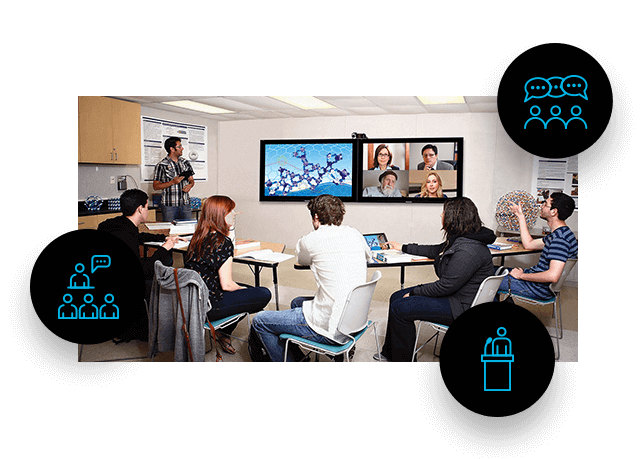 Scales from a single classroom to campus-wide deployments