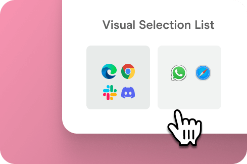 Visual Selection List Icon.