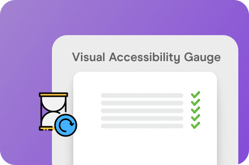 Visual Accessibility Gauge illustration.