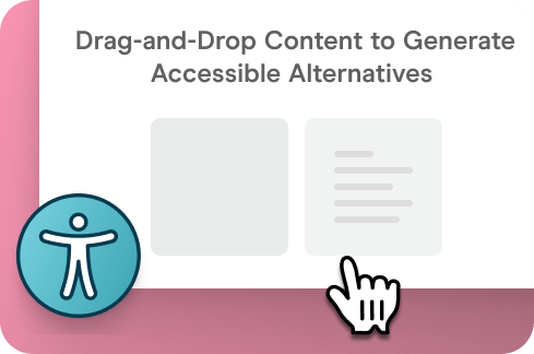 Drag-and-Drop Content to Generate Accessible Alternatives Icon.