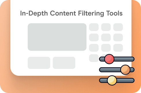 In-Depth Content Filtering Tools Icon.