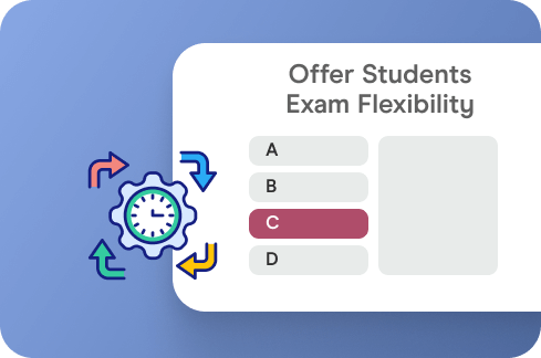 Offer Students Exam Flexibility Icon.