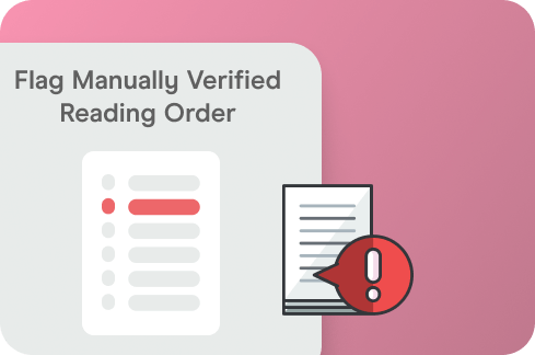Flag Manually Verified Reading Order Icon.