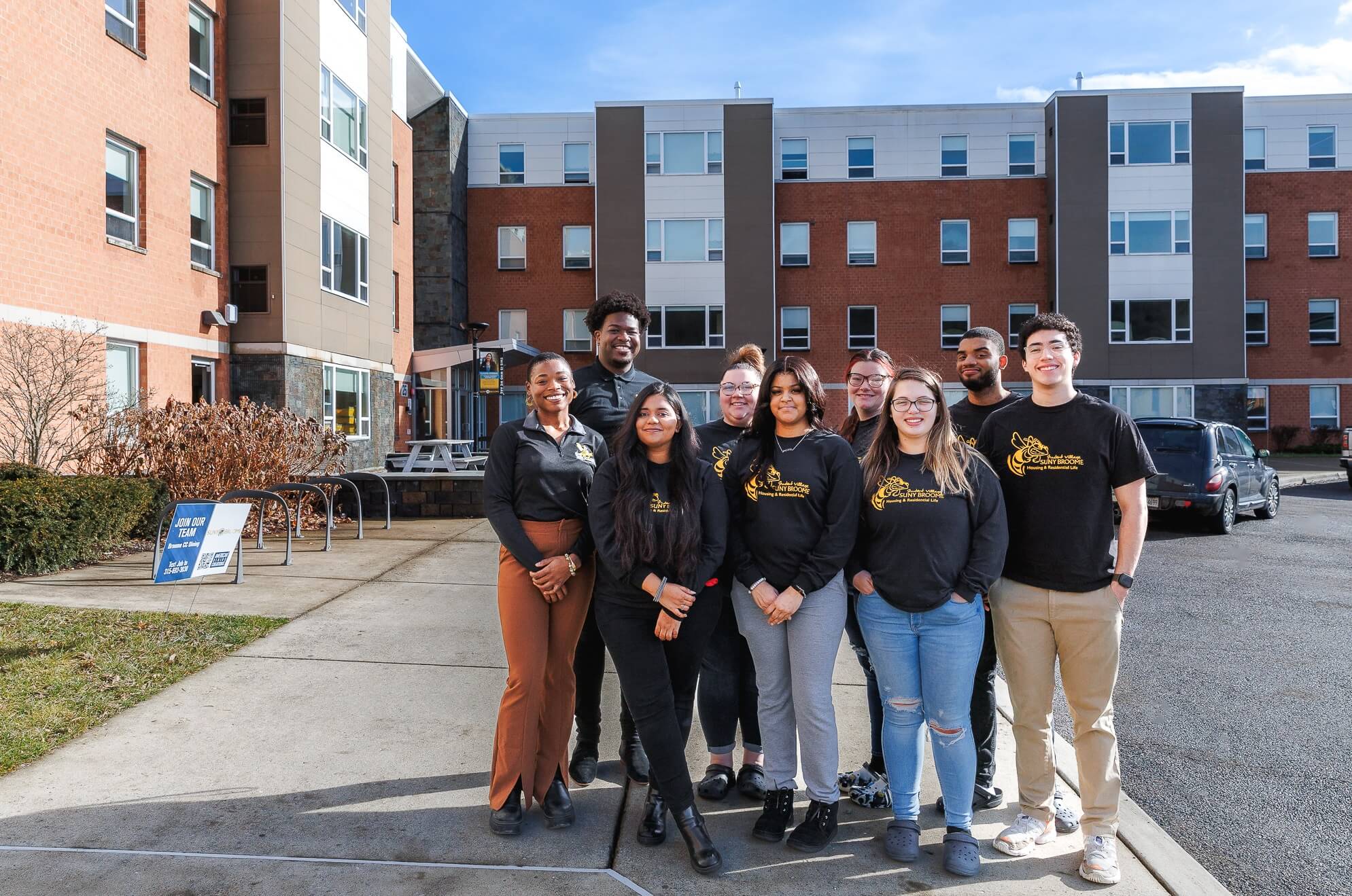 Group of SUNY Broome Community College students.