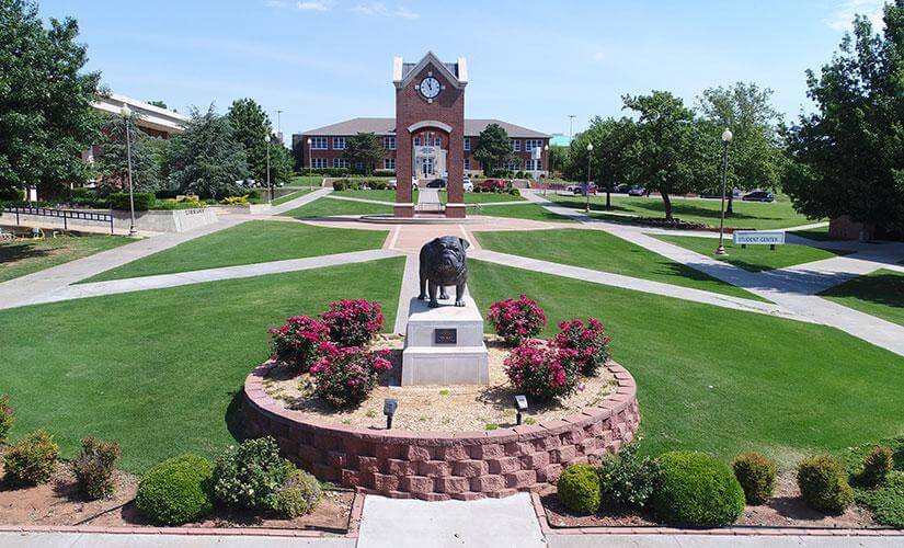 Southwestern Oklahoma State University front view.