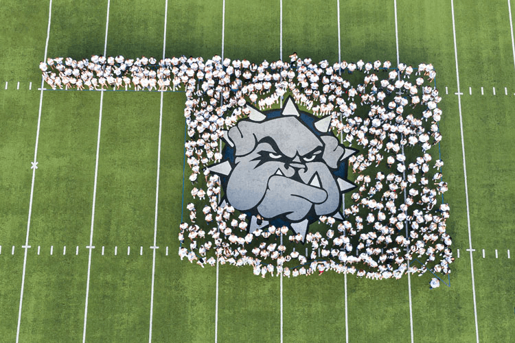 Southwestern Oklahoma State University mascot aerial view.